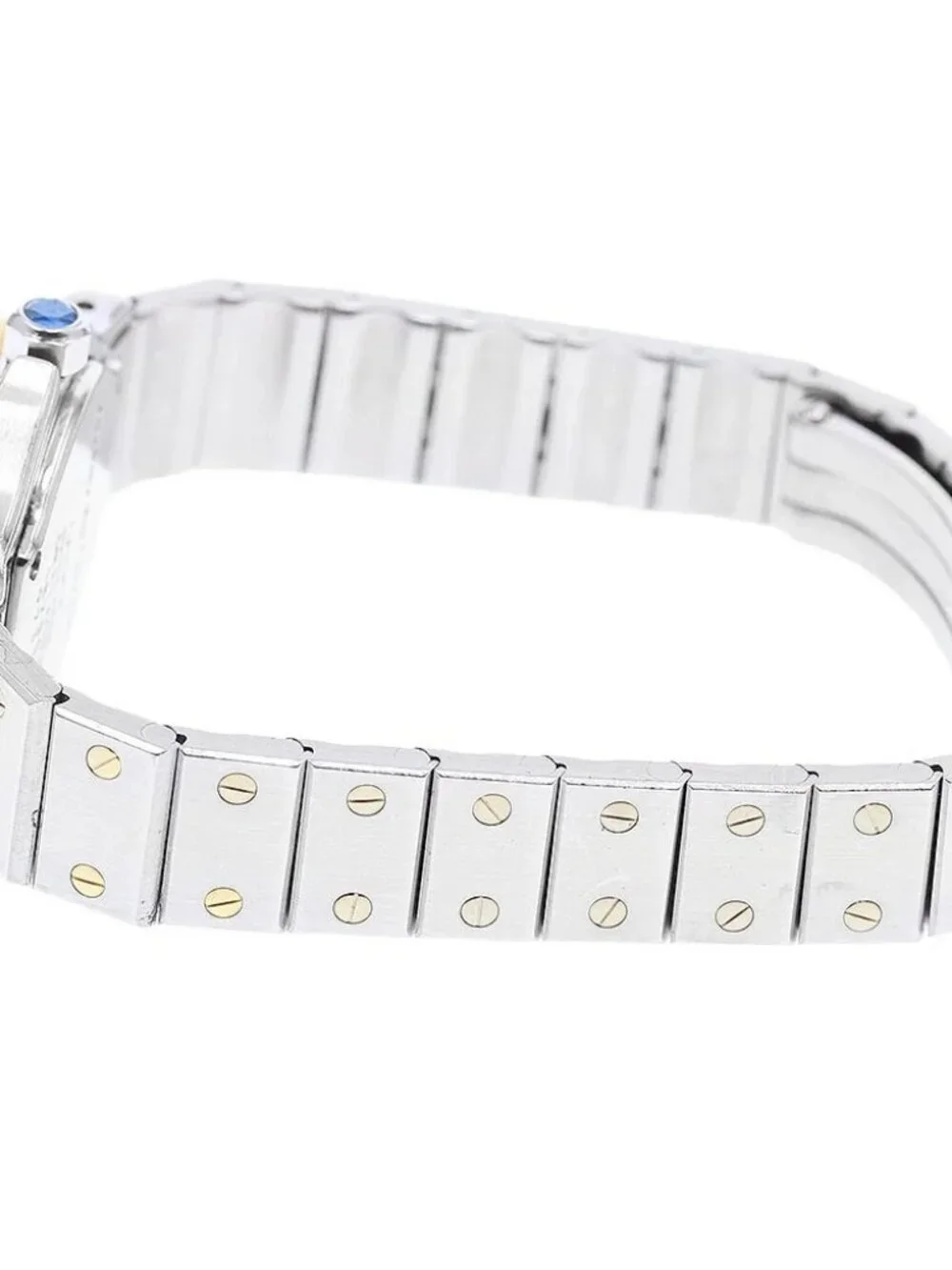 CARTIER Santos Octagon SM W2001683 Date YG2 tone Quartz Ladies Watch_972170